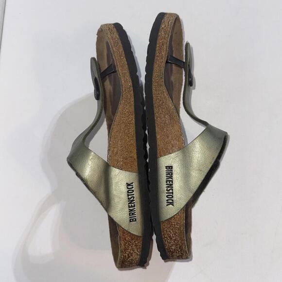 BIRKENSTOCK Gizeh Green Metallic Gorpcore Boho Thong Sandals Size 40 - Picture 12 of 15